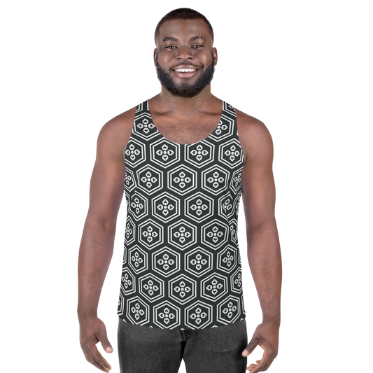 Charcoal Kikkou Unisex Tank Top - Oni Threads