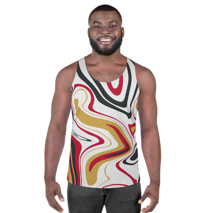 Samurai Suminagashi Unisex Tank Top - Oni Threads