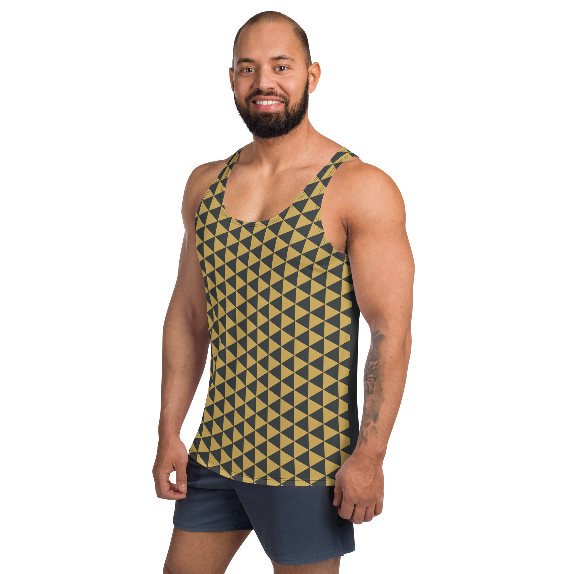 Gold Uroko Unisex Tank Top - Oni Threads