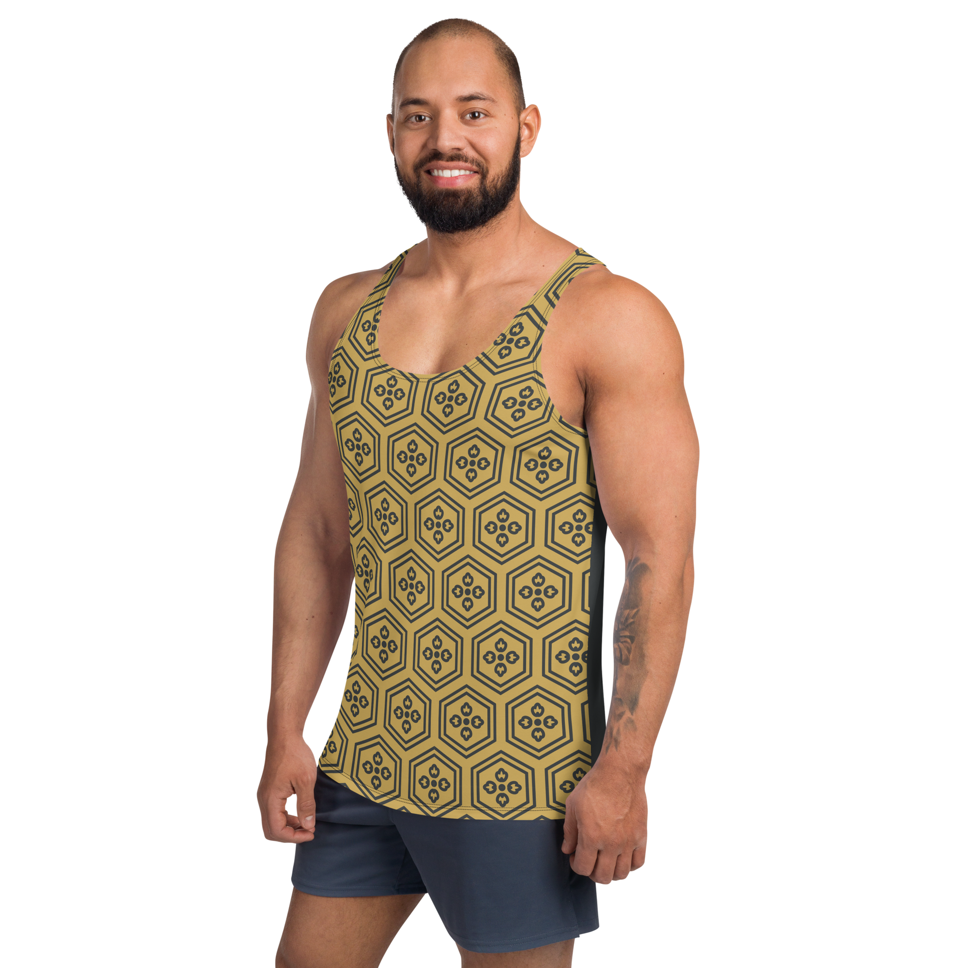 Gold Kikkou Unisex Tank Top - Oni Threads