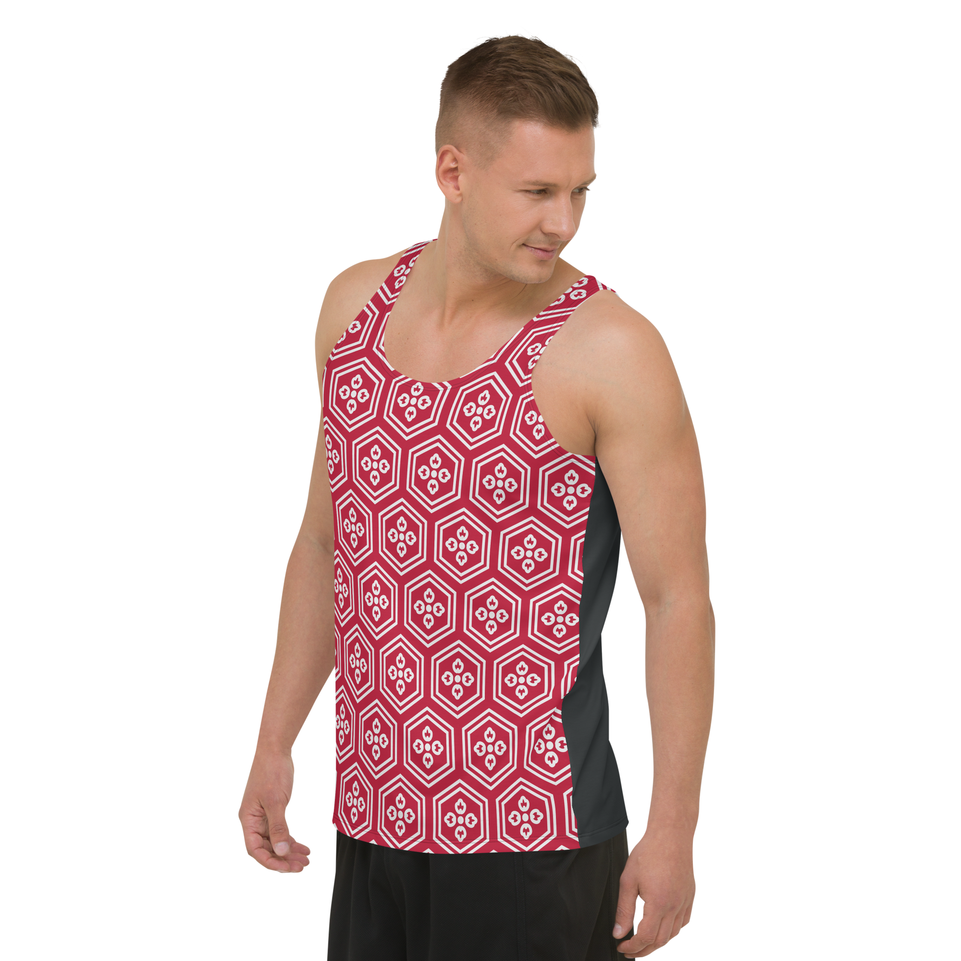 Red Kikkou Unisex Tank Top - Oni Threads