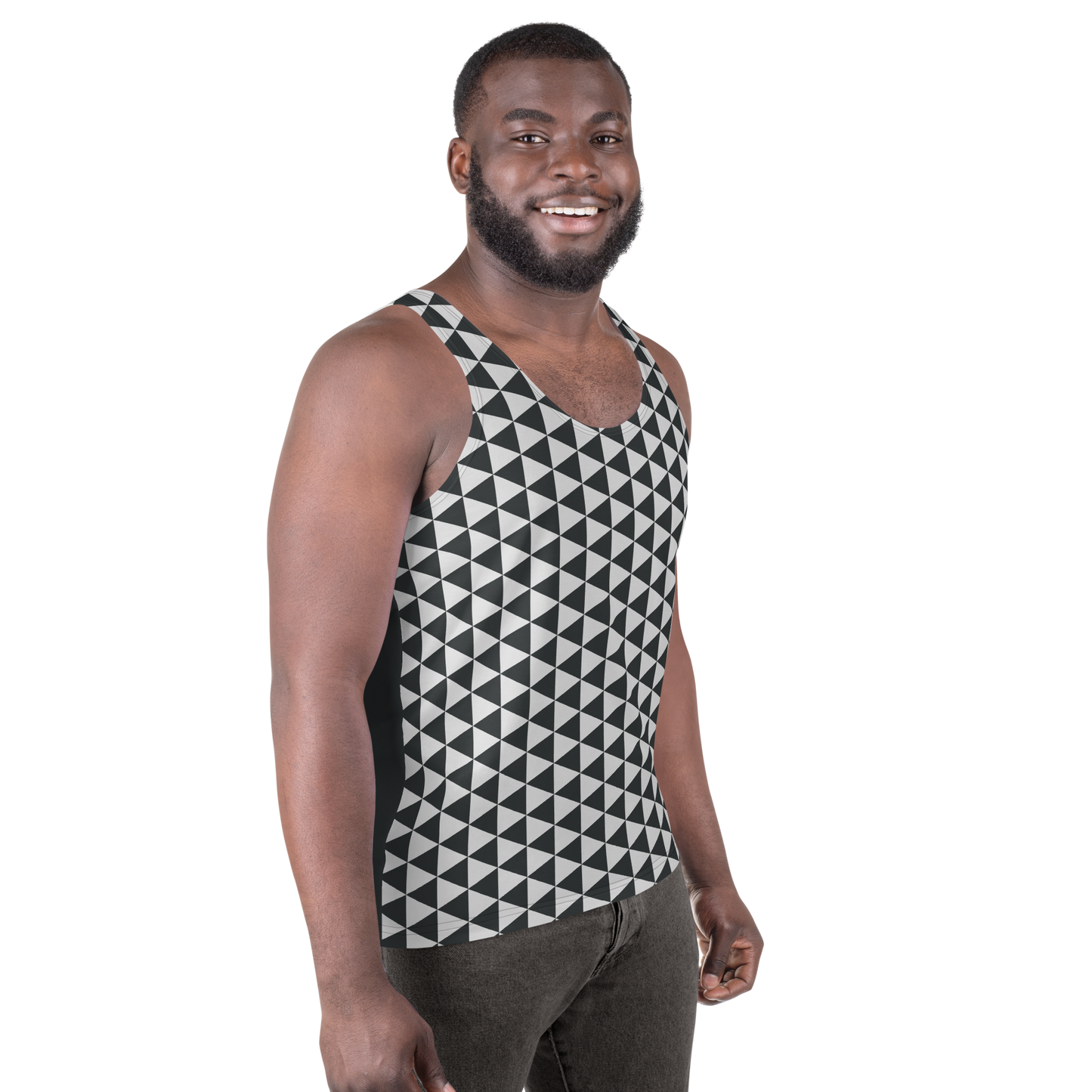 White Uroko Unisex Tank Top - Oni Threads