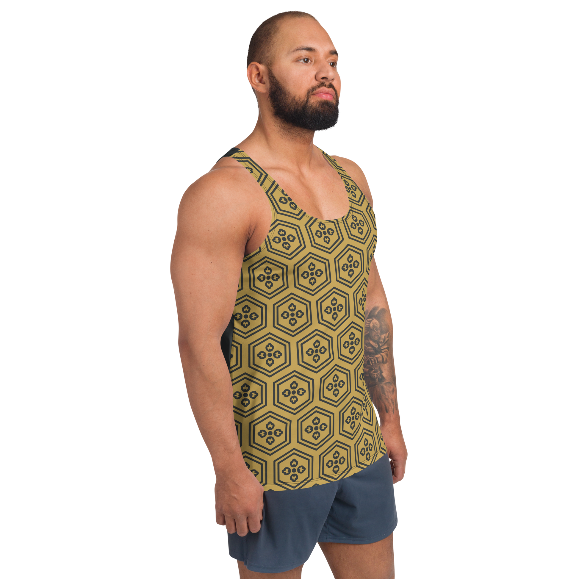 Gold Kikkou Unisex Tank Top - Oni Threads