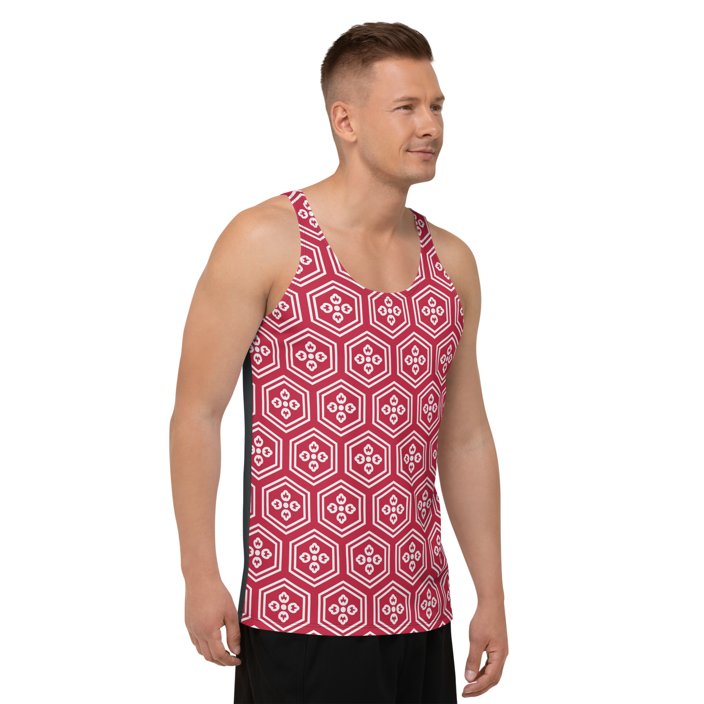 Red Kikkou Unisex Tank Top - Oni Threads