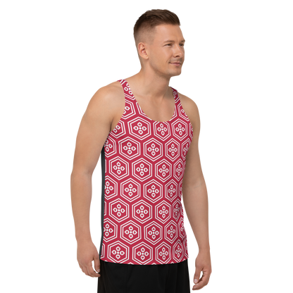 Red Kikkou Unisex Tank Top - Oni Threads