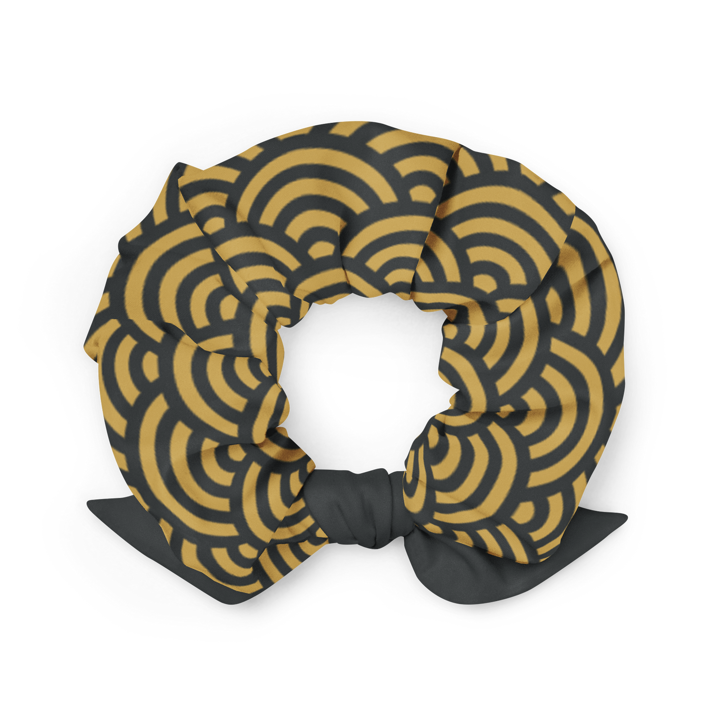 Gold Seigaiha Scrunchie - Oni Threads