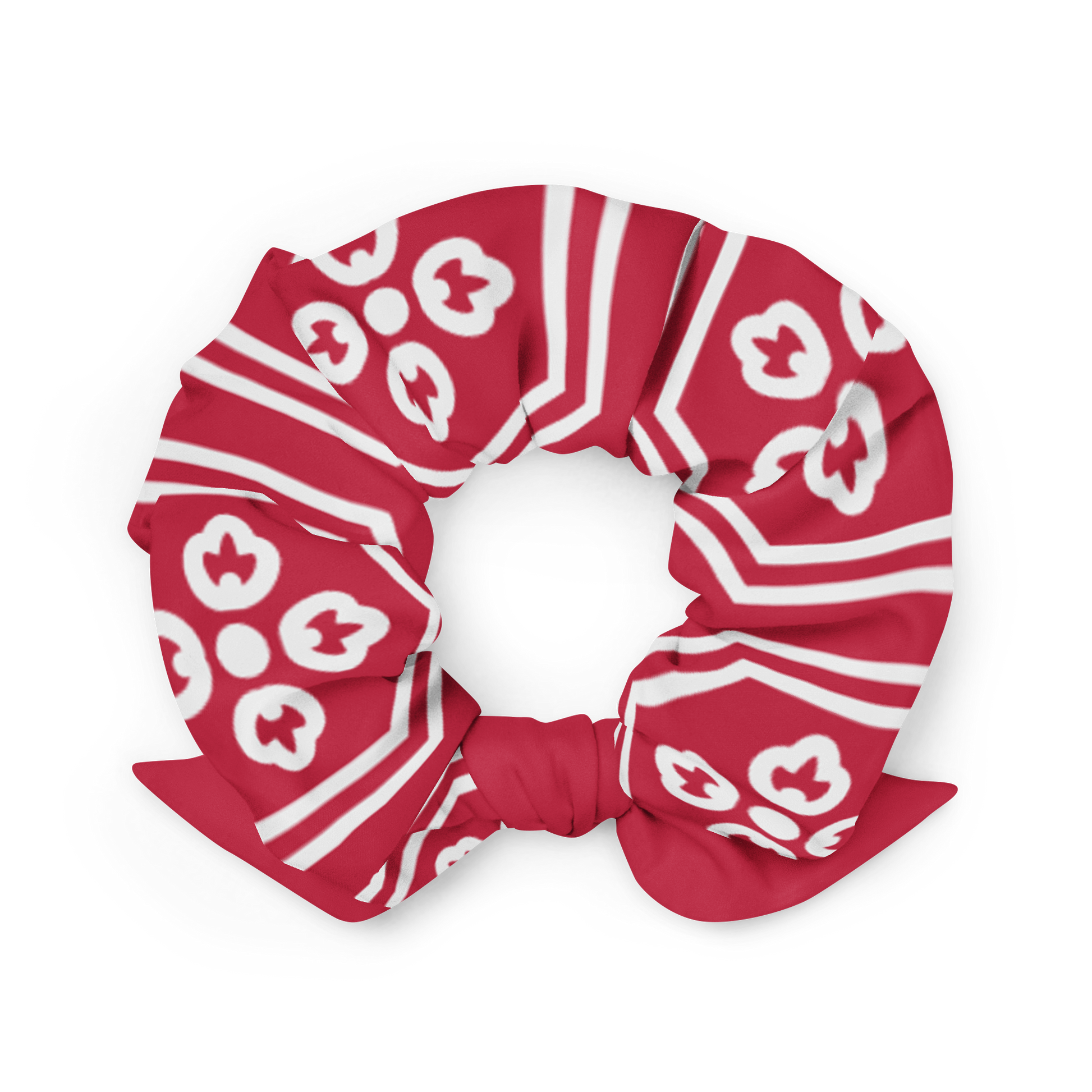 Red Kikkou Scrunchie - Oni Threads