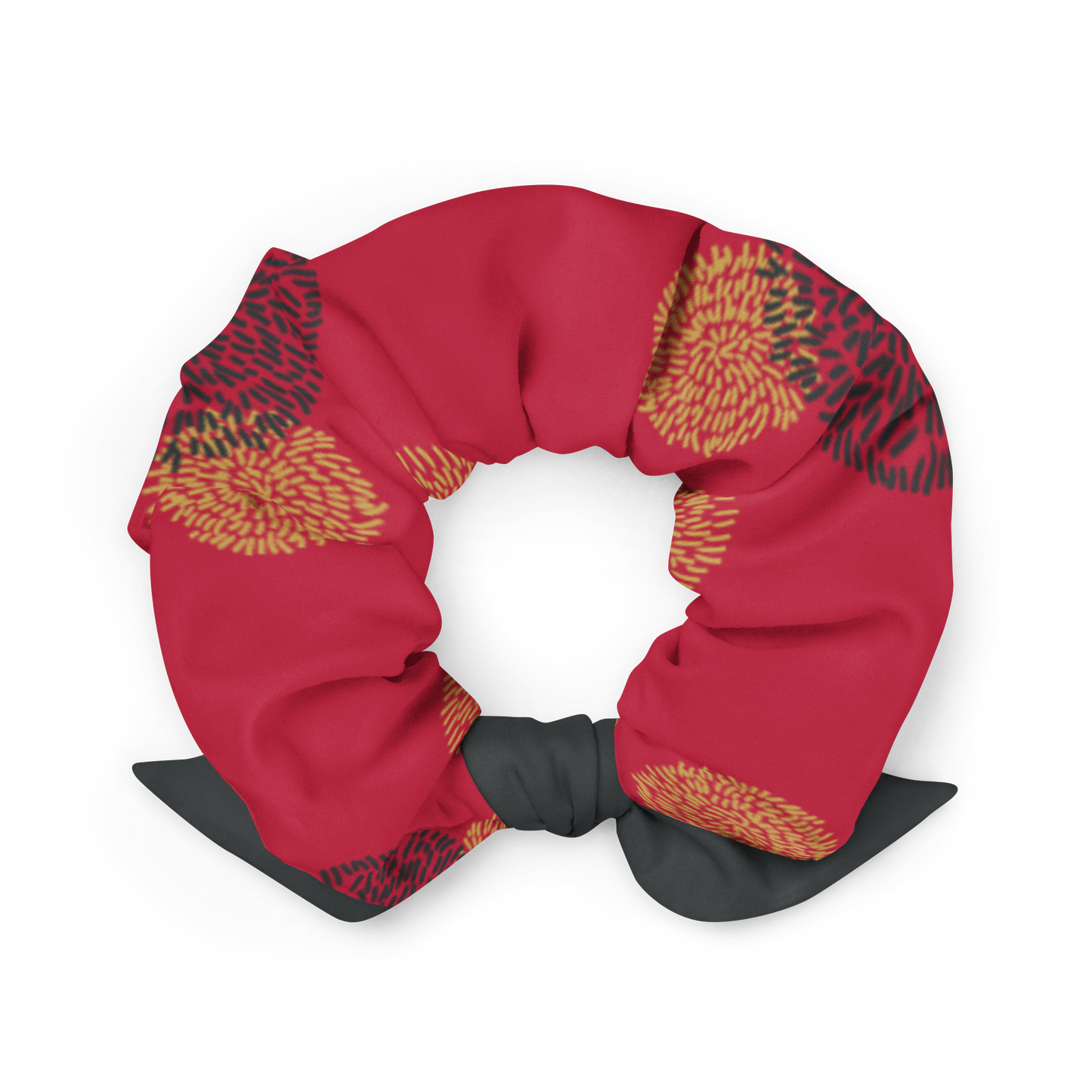 Red Chrysanthemum Scrunchie - Oni Threads