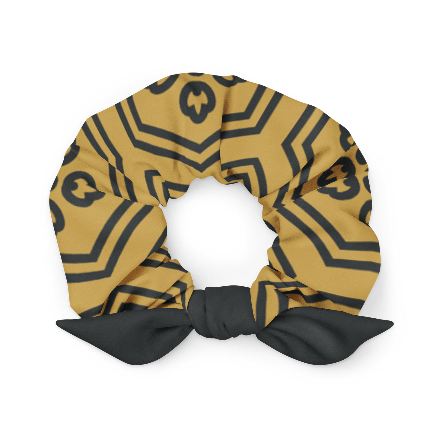 Gold Kikkou Scrunchie - Oni Threads