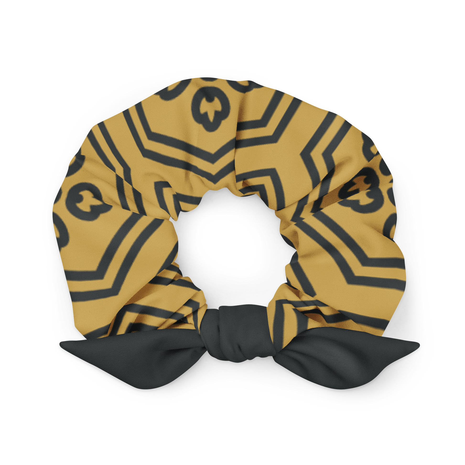 Gold Kikkou Scrunchie - Oni Threads