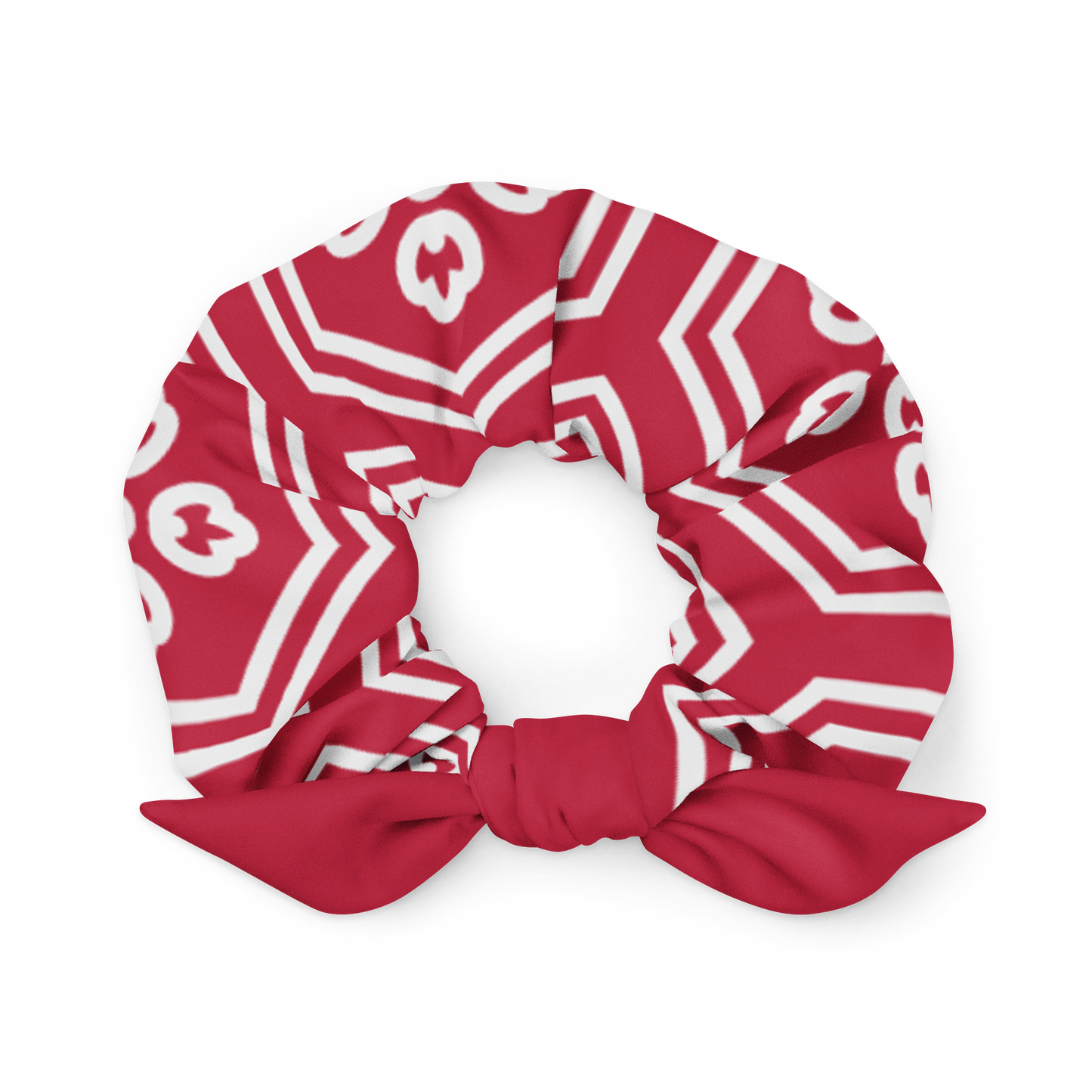 Red Kikkou Scrunchie - Oni Threads