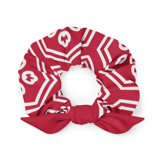 Red Kikkou Scrunchie - Oni Threads