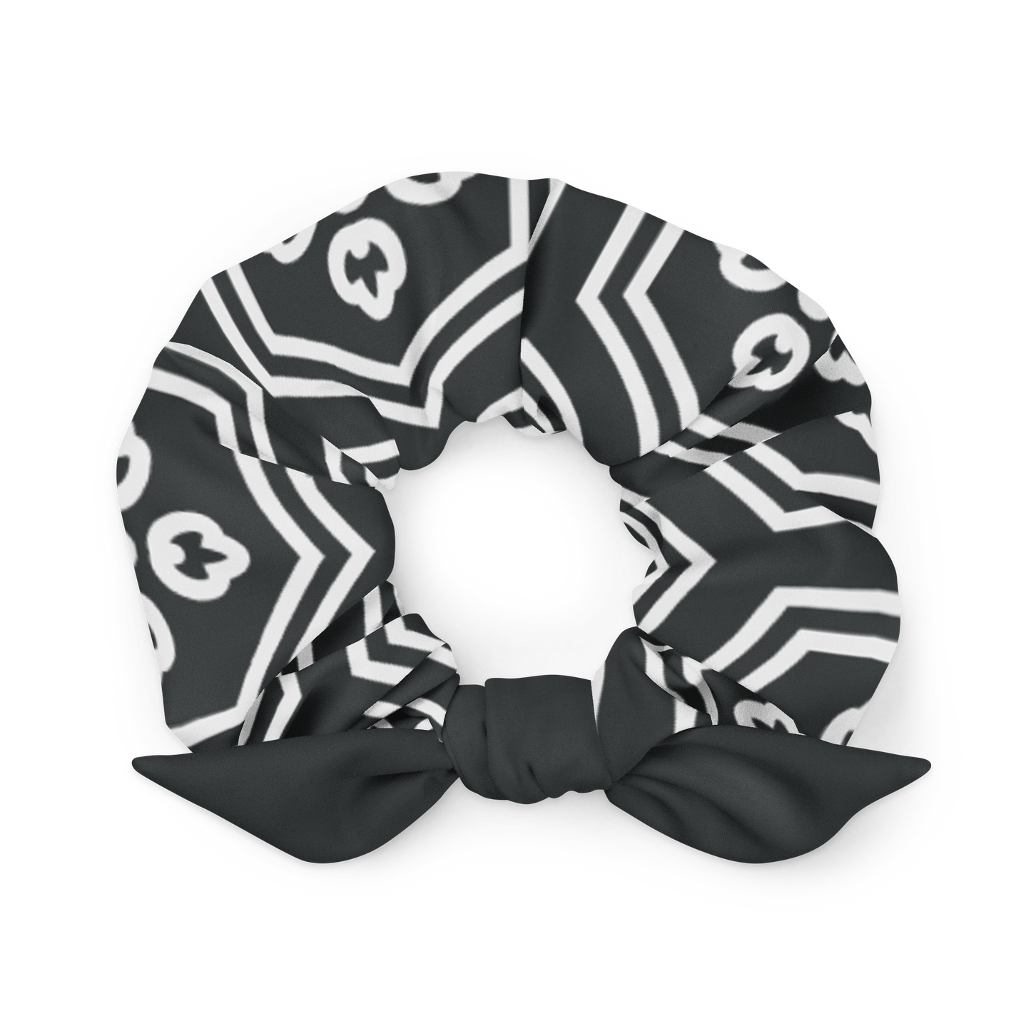 Charcoal Kikkou Scrunchie - Oni Threads