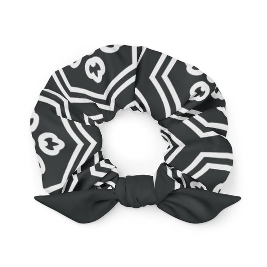 Charcoal Kikkou Scrunchie - Oni Threads