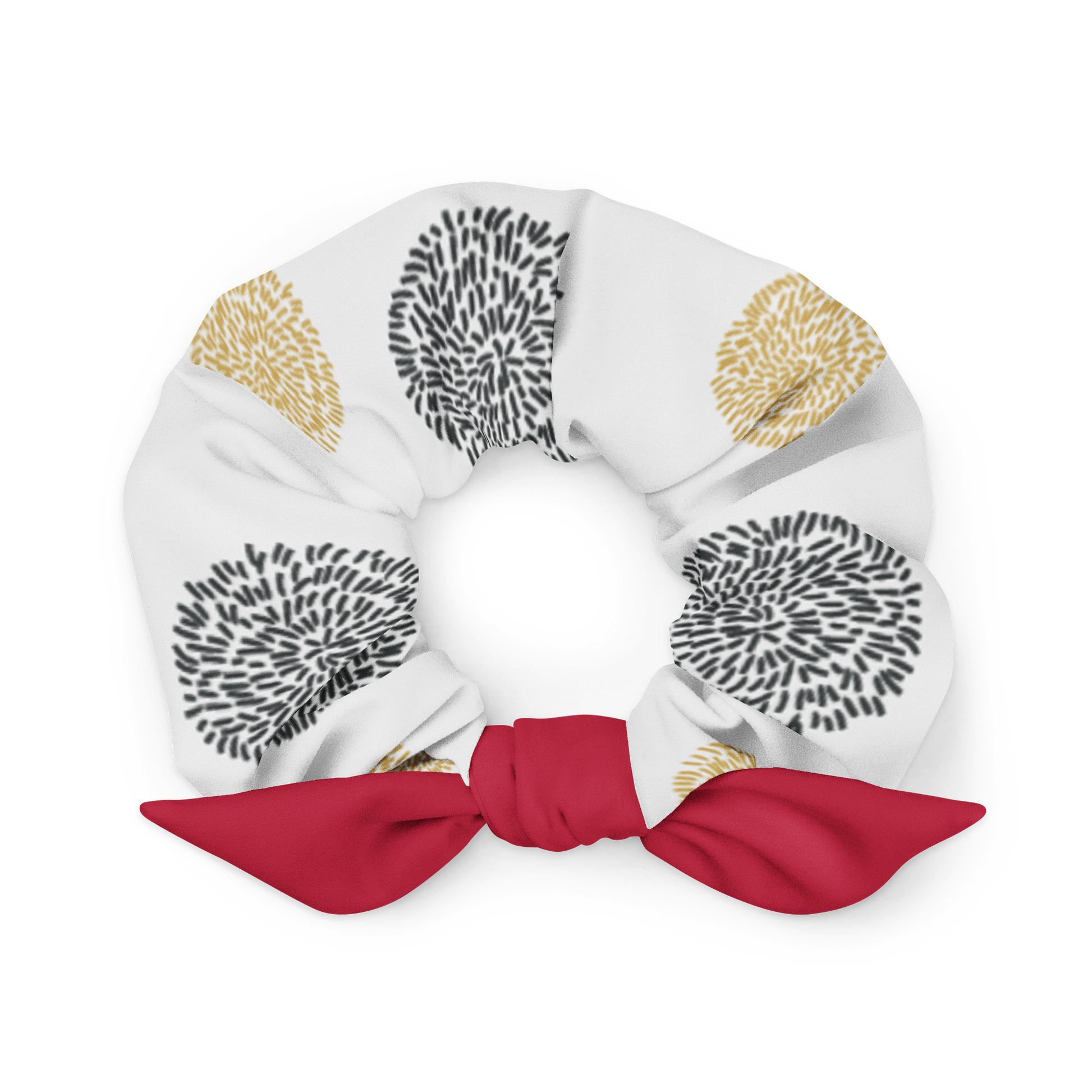 White Chrysanthemum Scrunchie - Oni Threads