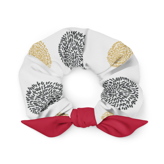 White Chrysanthemum Scrunchie - Oni Threads