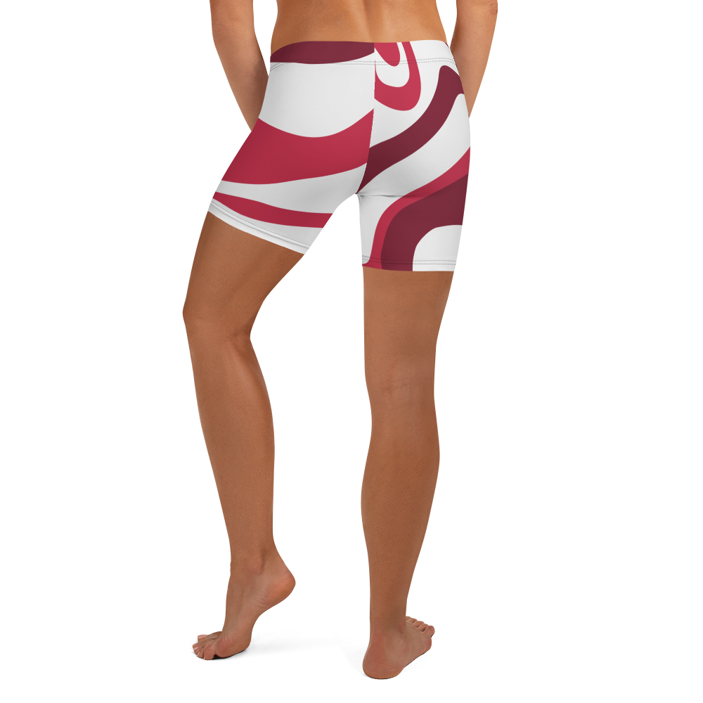 Red Suminagashi Shorts - Oni Threads