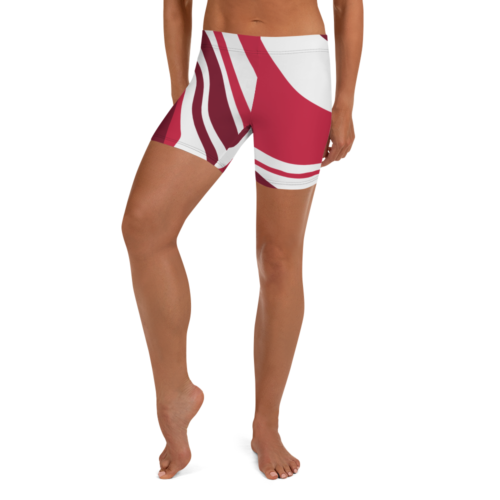 Red Suminagashi Shorts - Oni Threads