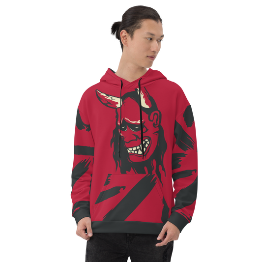 Japanese Demon Oni Mask Unisex Hoodie - Oni Threads