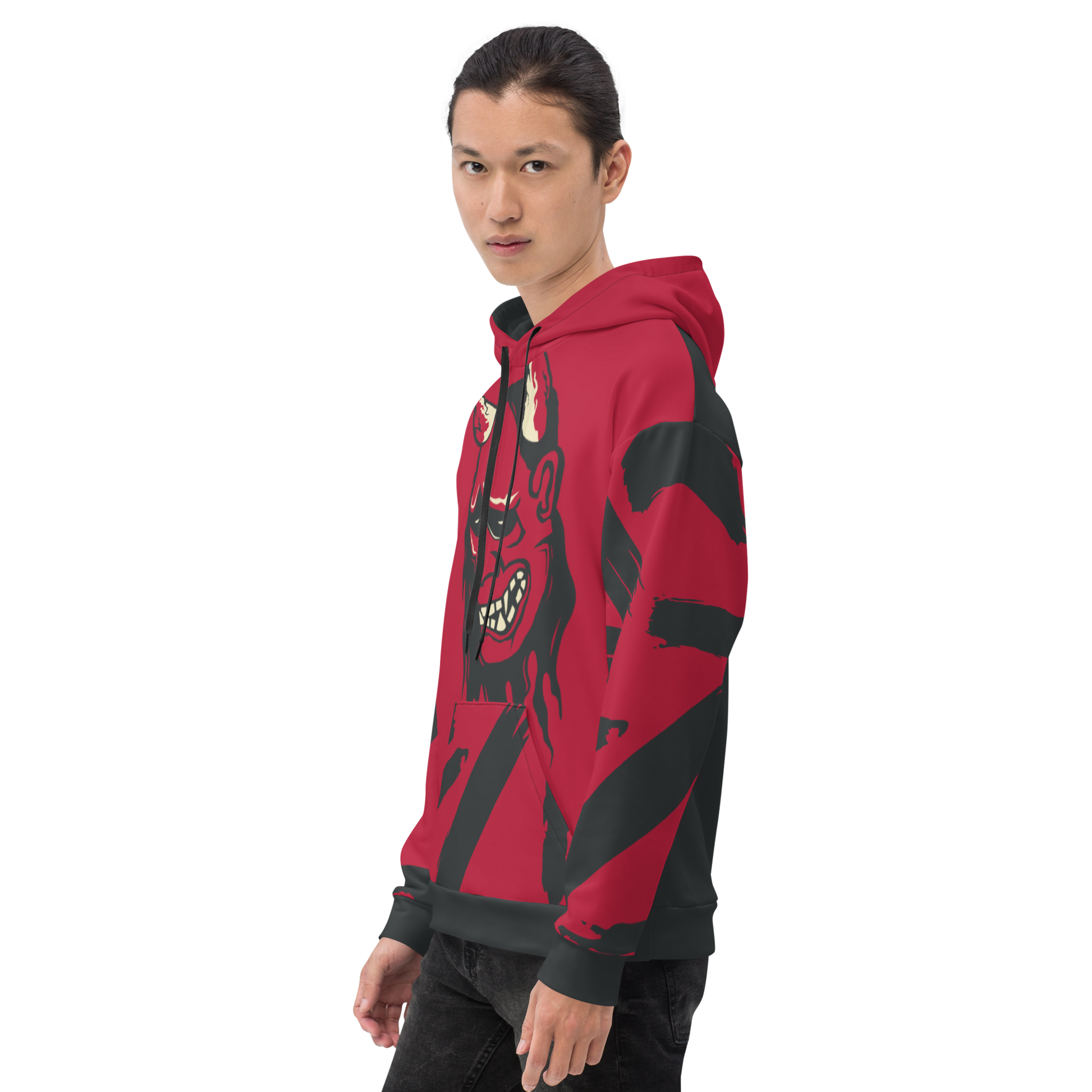 Japanese Demon Oni Mask Unisex Hoodie - Oni Threads