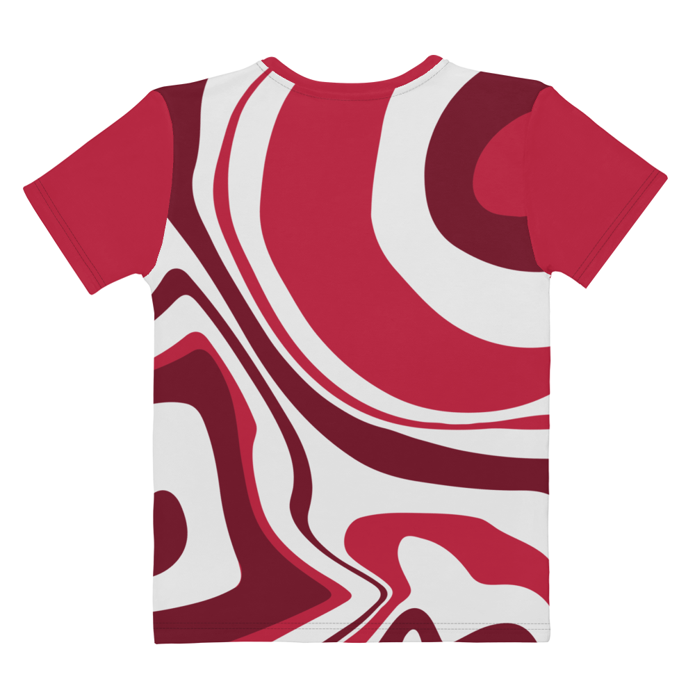 Red Suminagashi Women's T-shirt - Oni Threads