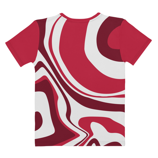 Red Suminagashi Women's T-shirt - Oni Threads