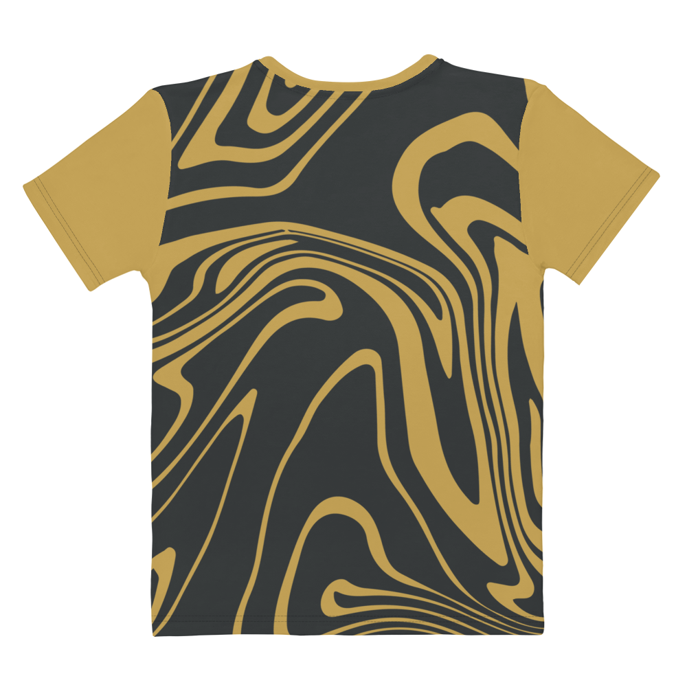 Gold Suminagashi Women's T-shirt - Oni Threads