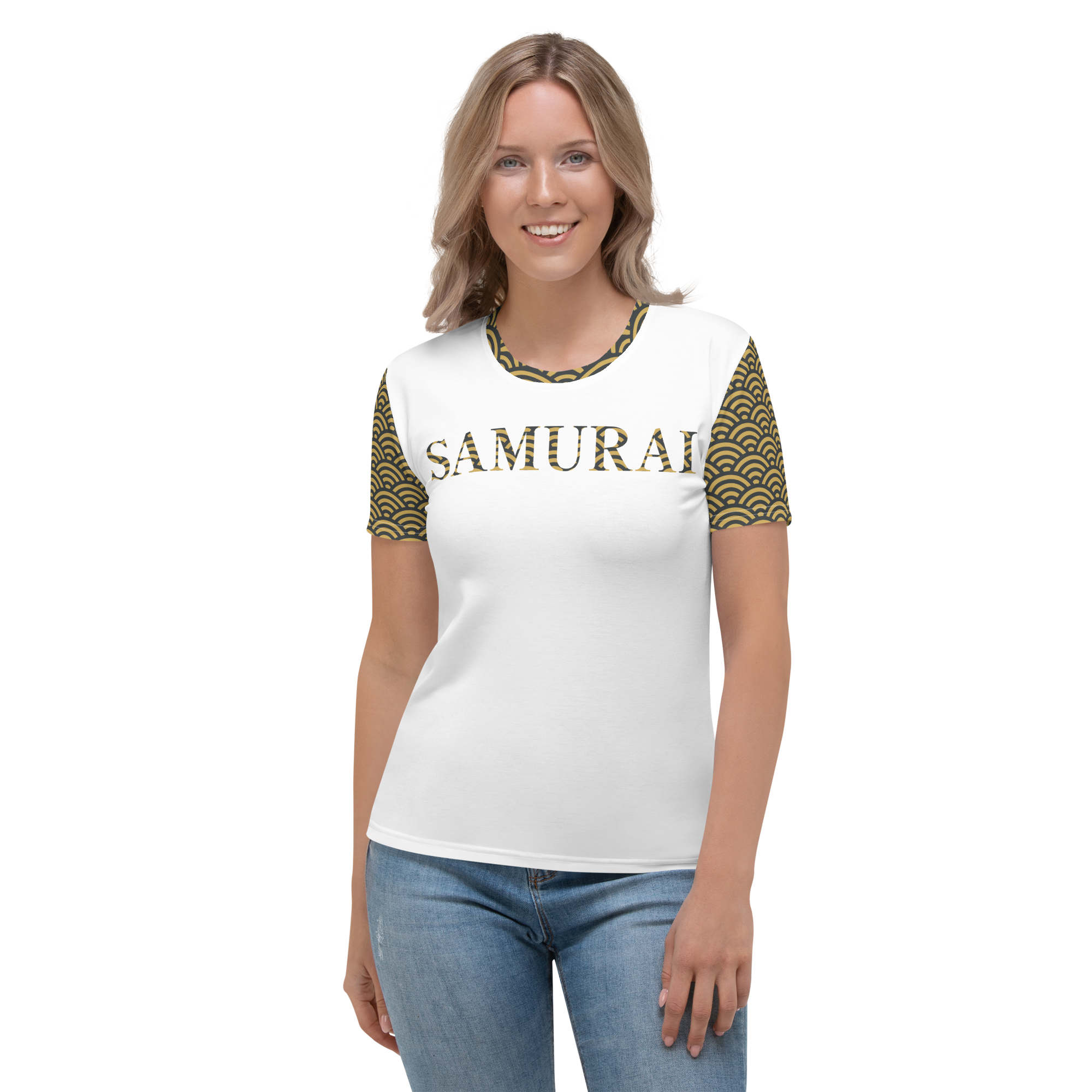 Seigaiha Samurai Woman's T-Shirt