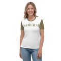 Seigaiha Samurai Woman's T-Shirt - Oni Threads