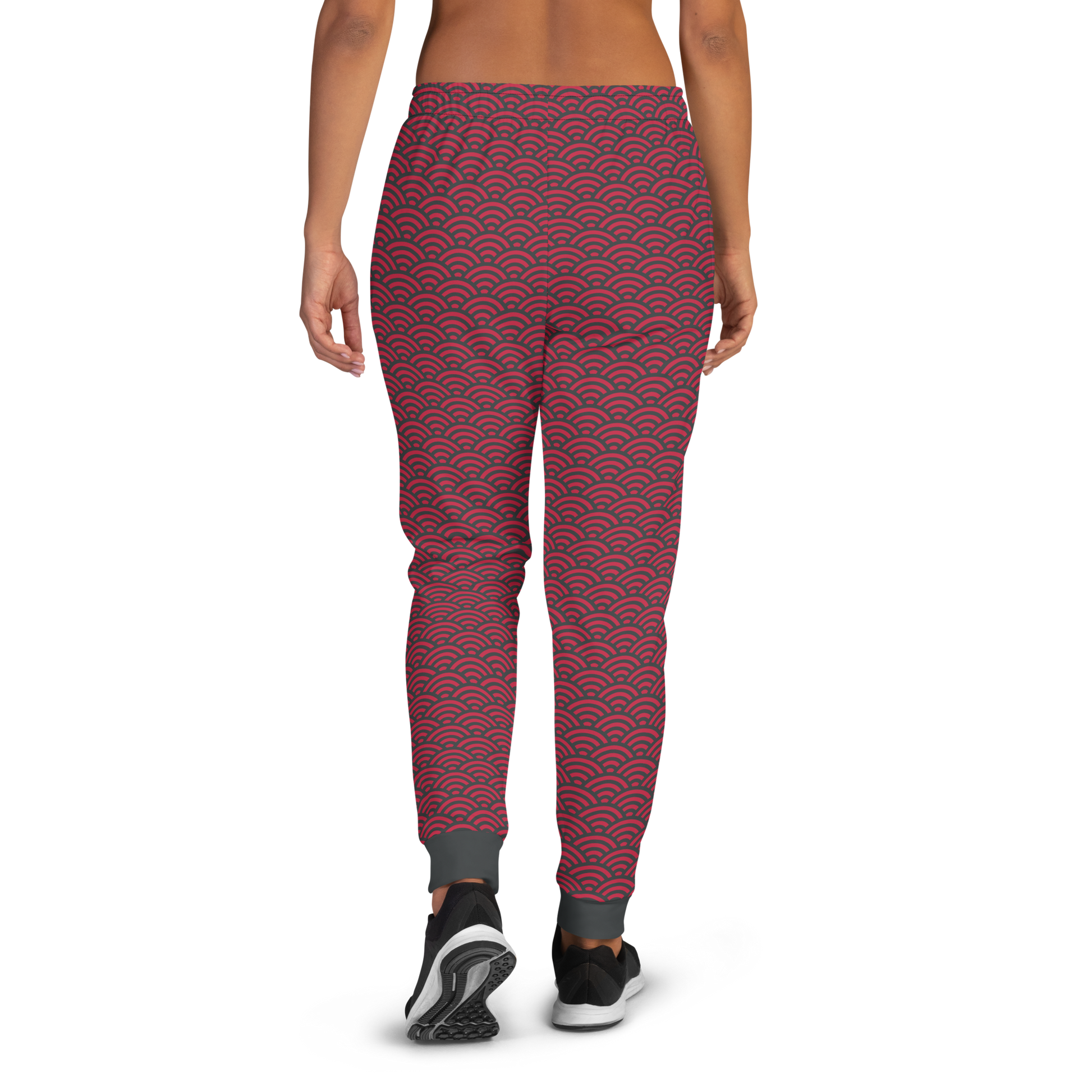 Red Seigaiha Women's Joggers - Oni Threads