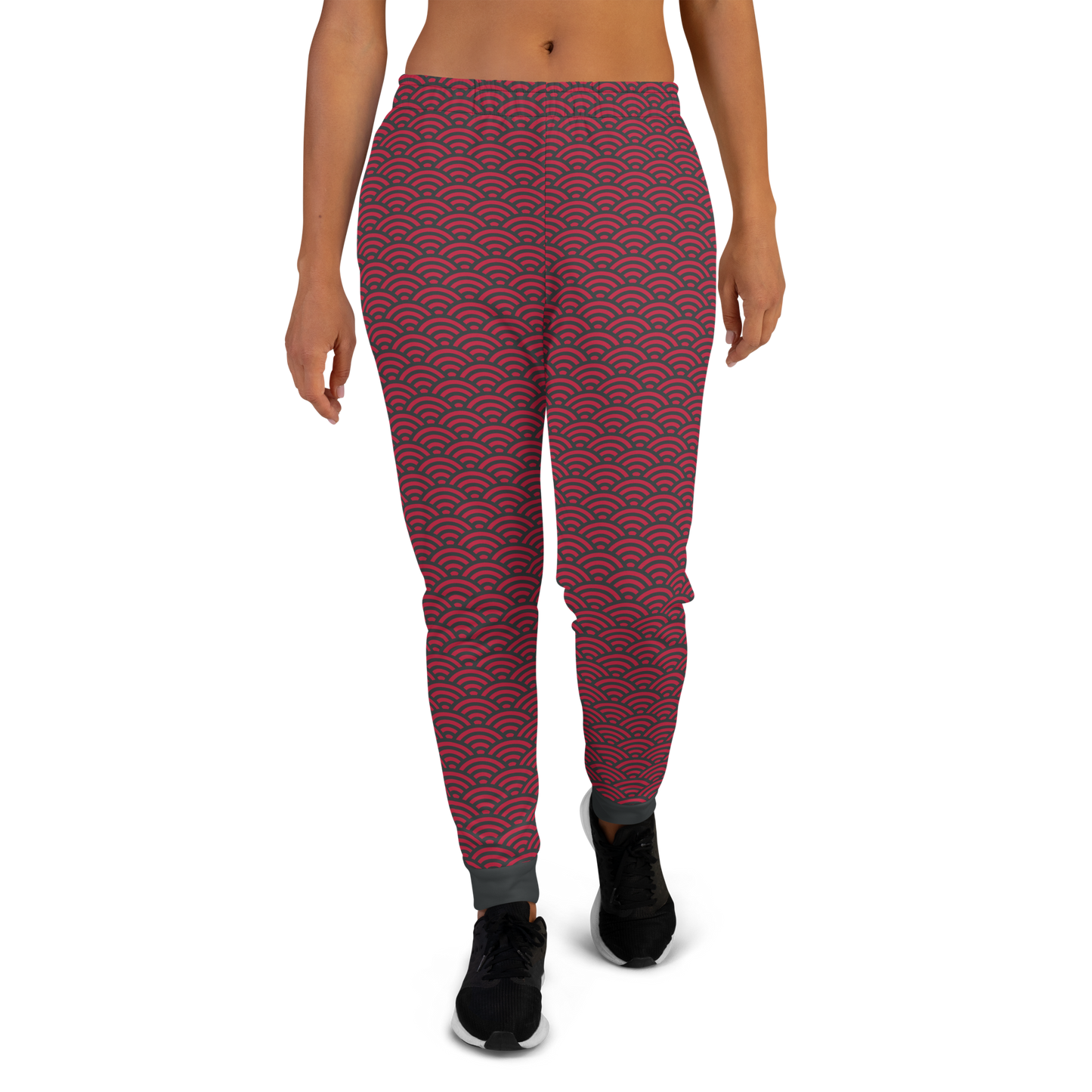 Red Seigaiha Women's Joggers - Oni Threads