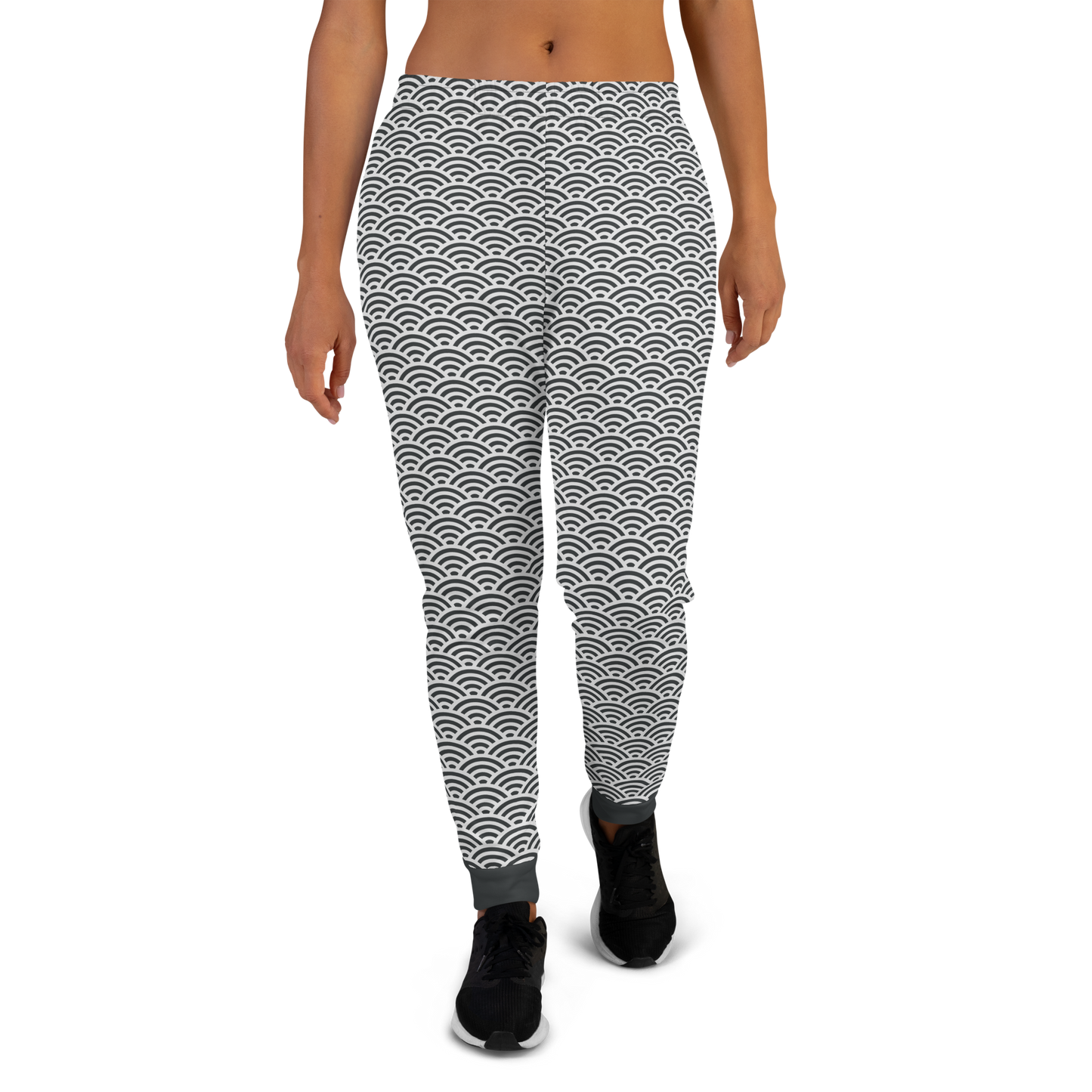 White Seigaiha Women's Joggers - Oni Threads