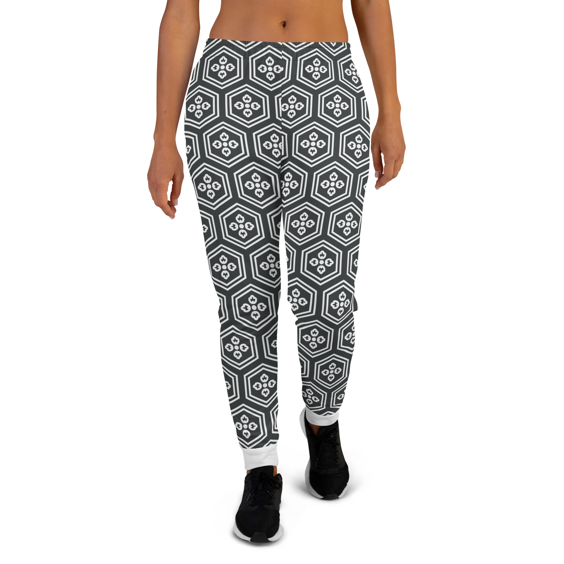 Charcoal Kikkou Women's Joggers - Oni Threads