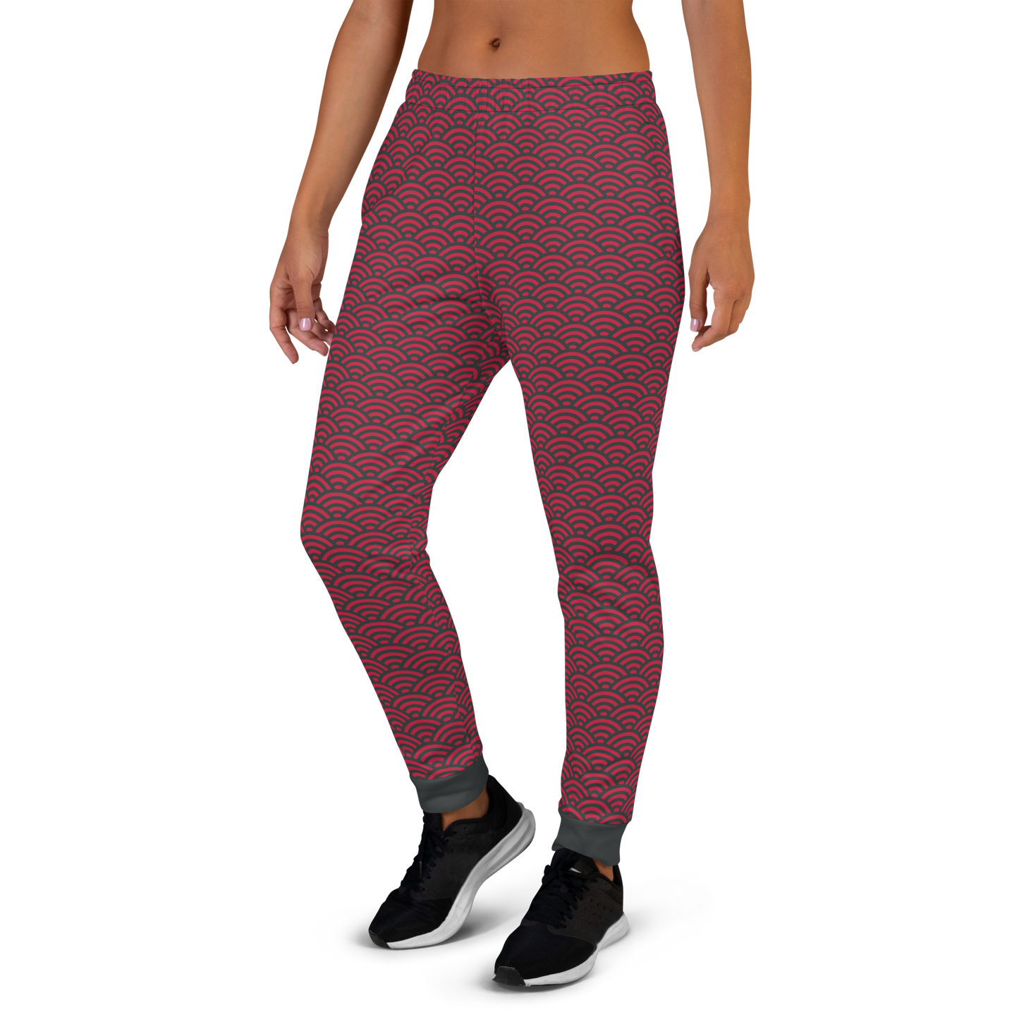 Red Seigaiha Women's Joggers - Oni Threads