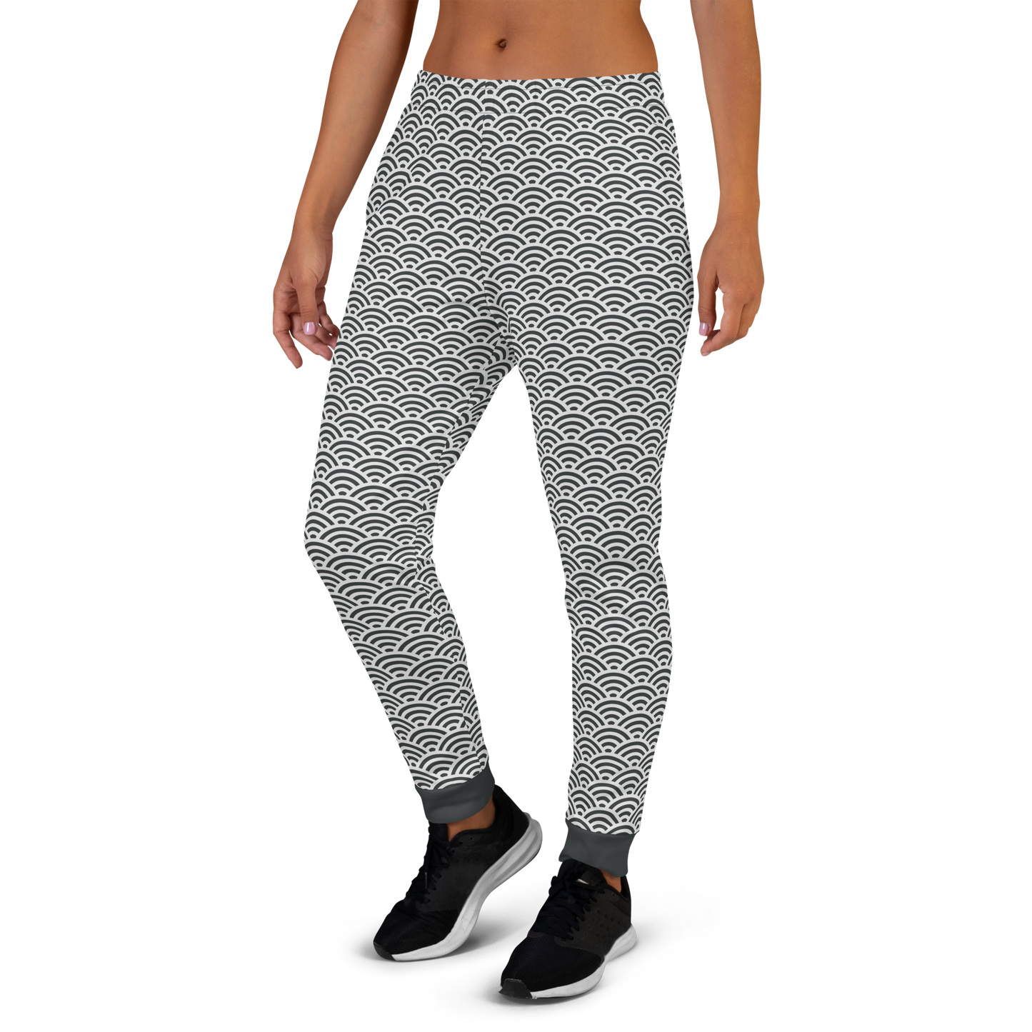 White Seigaiha Women's Joggers - Oni Threads