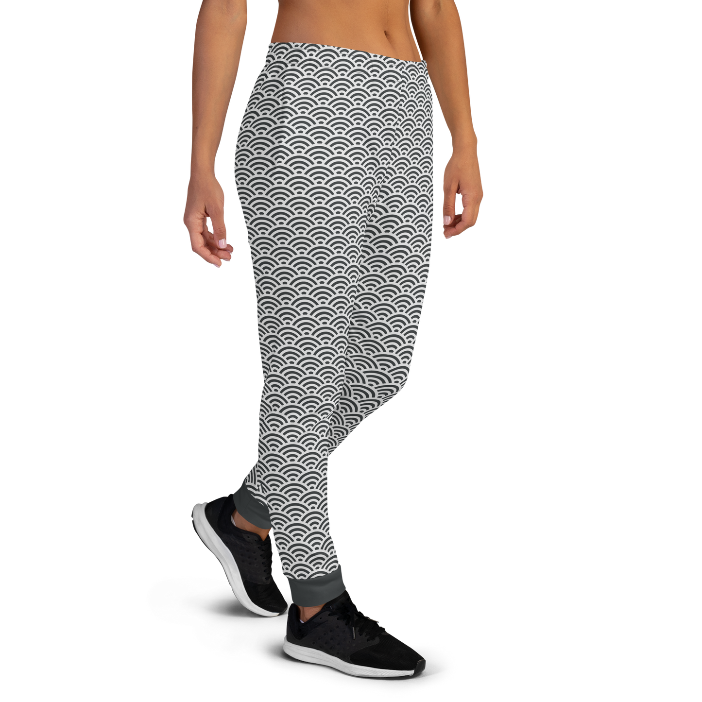 White Seigaiha Women's Joggers - Oni Threads