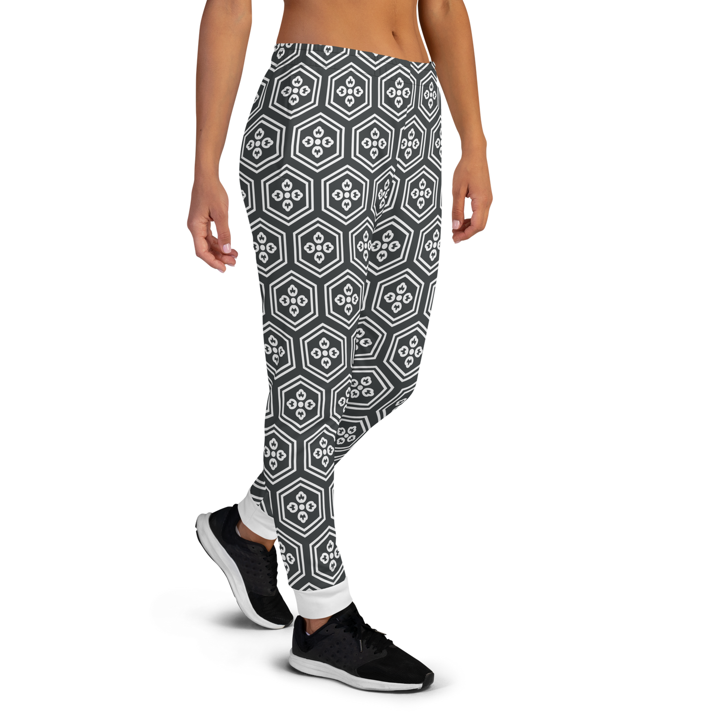 Charcoal Kikkou Women's Joggers - Oni Threads