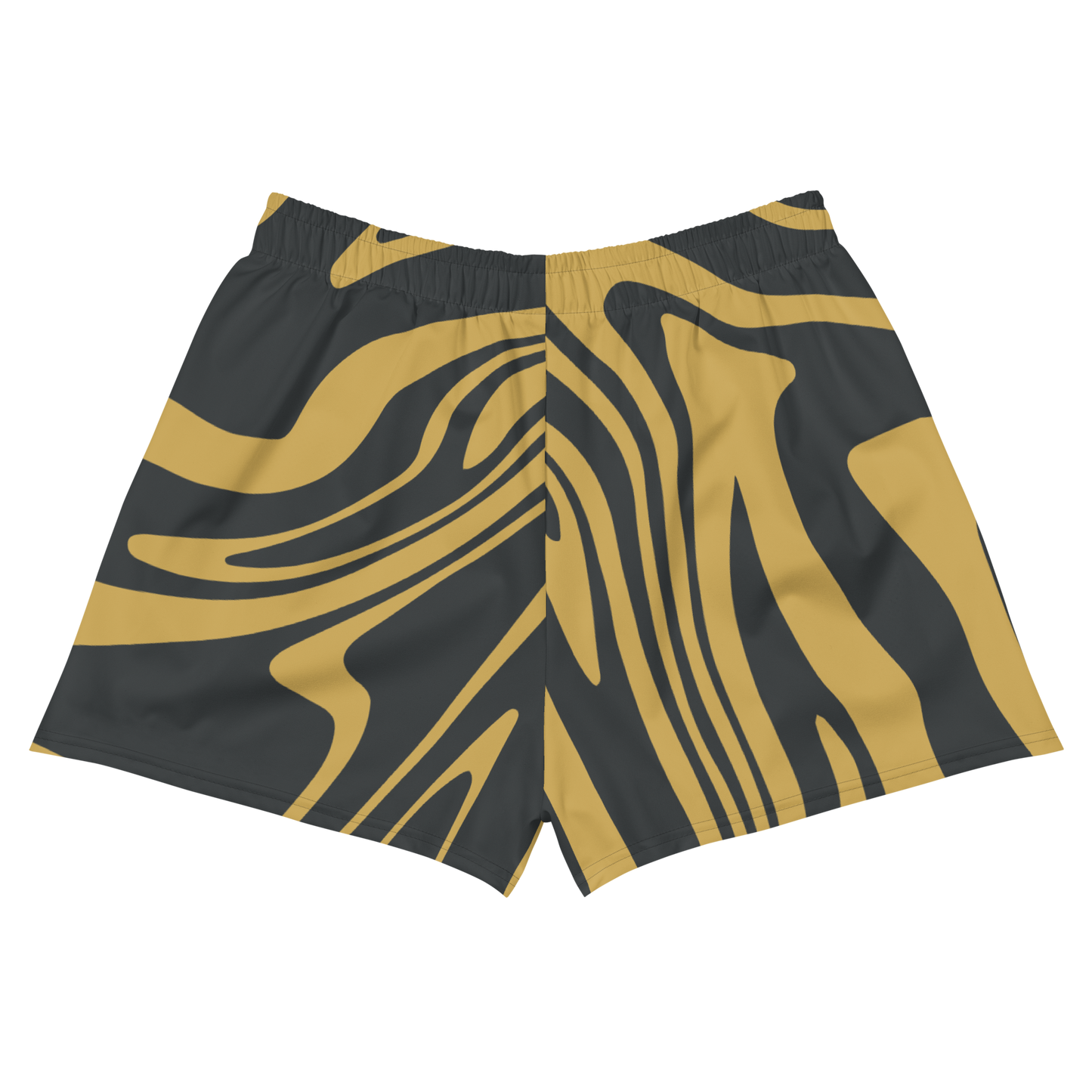 Women’s Gold Suminagashi Recycled Athletic Shorts - Oni Threads