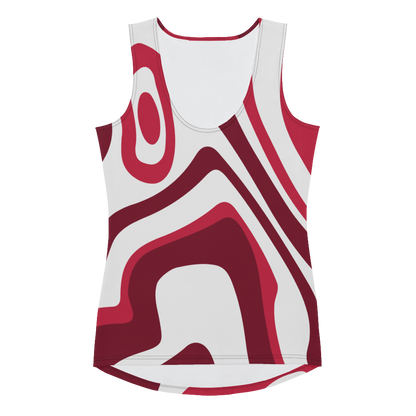 Red Suminagashi Tank Top - Oni Threads