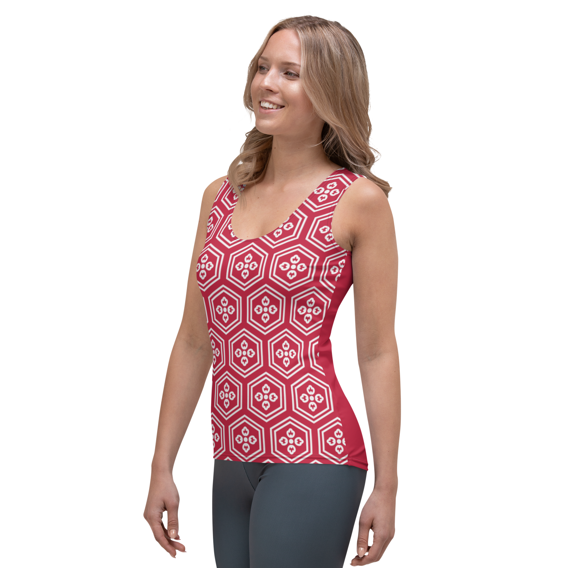 Red Kikkou Women's Tank Top - Oni Threads