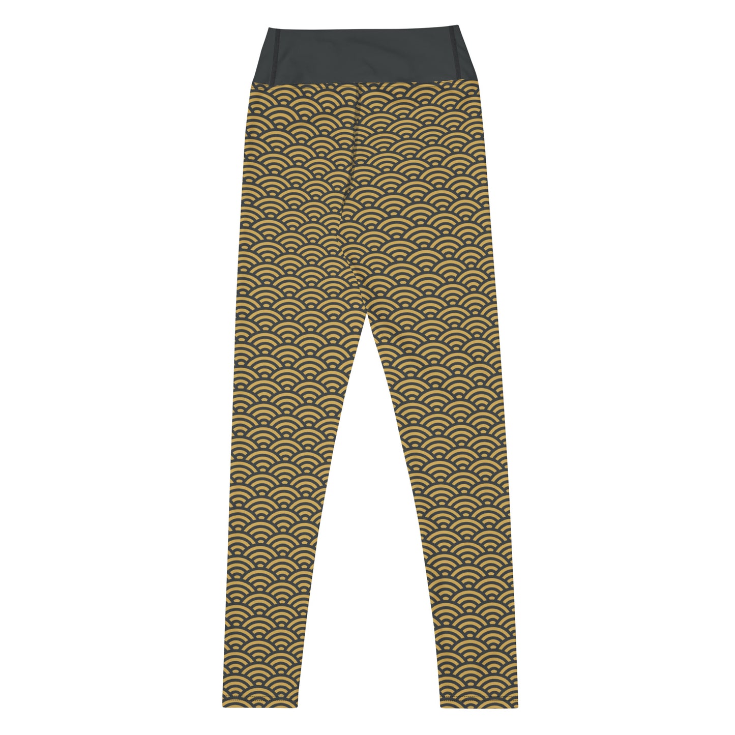 Gold Seigaiha Yoga Leggings - Oni Threads