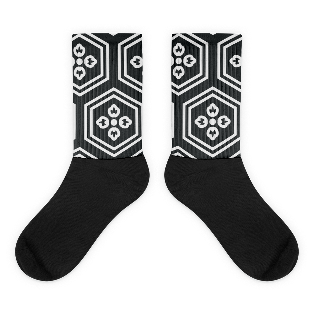 Charcoal Kikkou Sock - Oni Threads