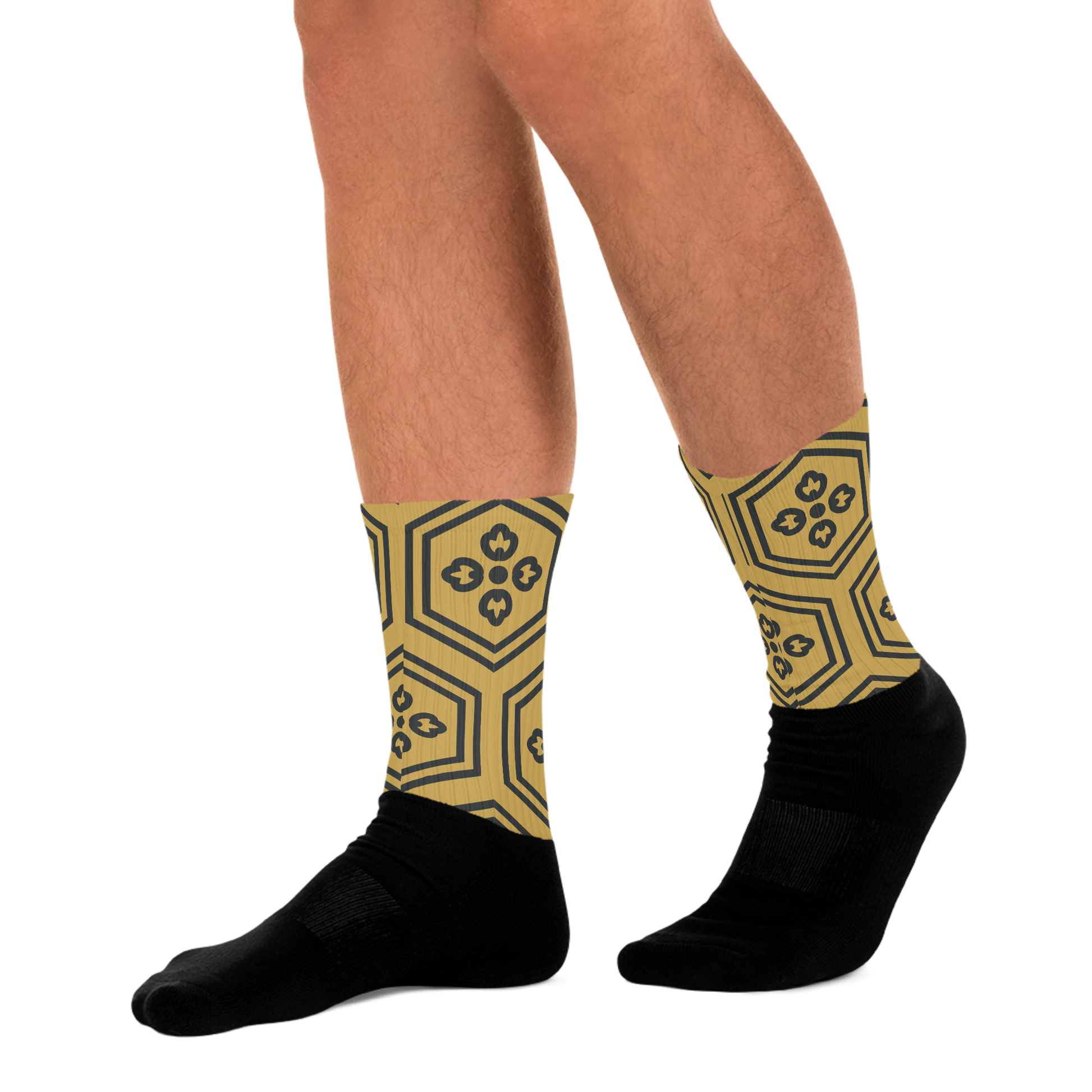 Gold Kikkou Socks - Oni Threads