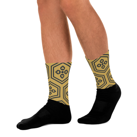 Gold Kikkou Socks - Oni Threads