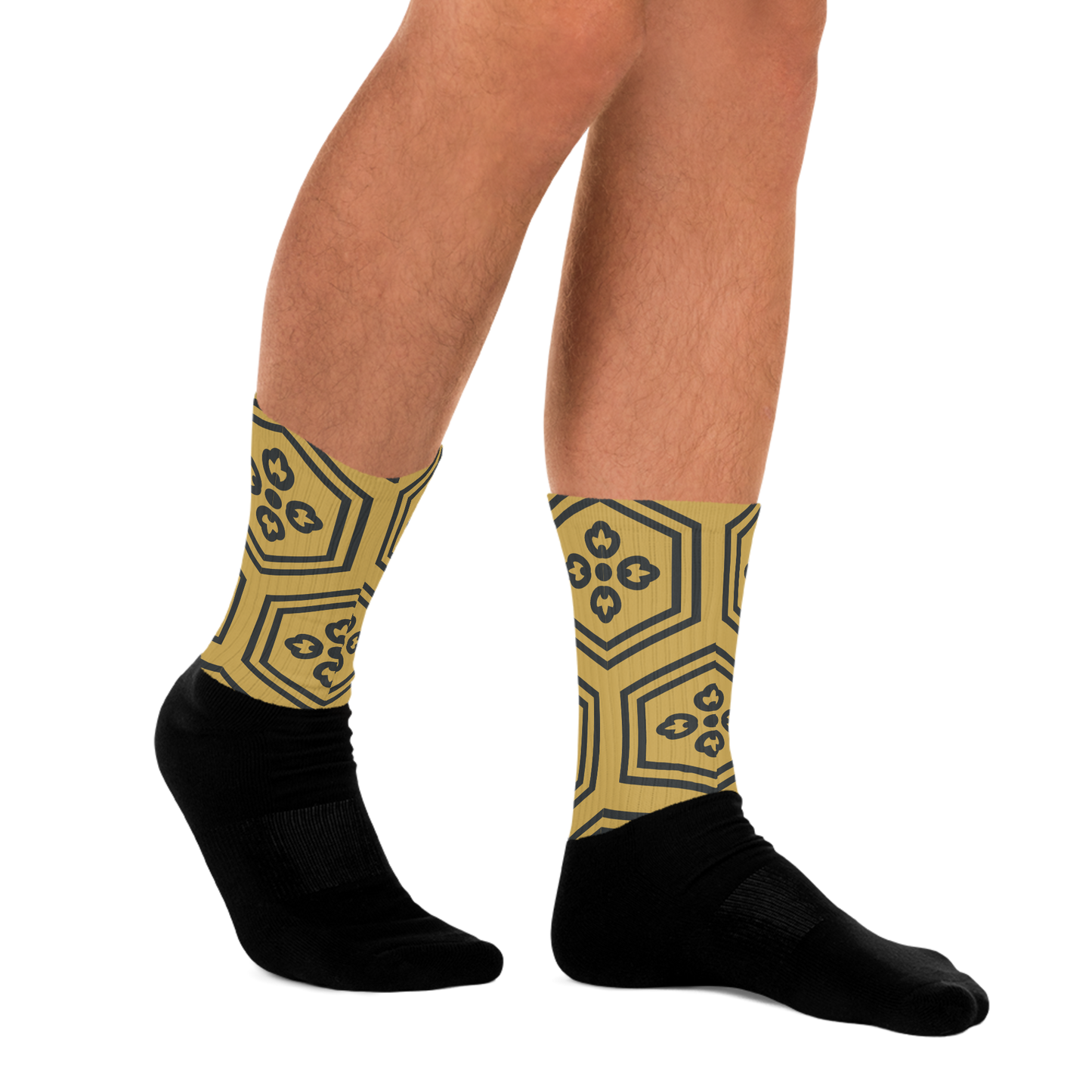 Gold Kikkou Socks - Oni Threads