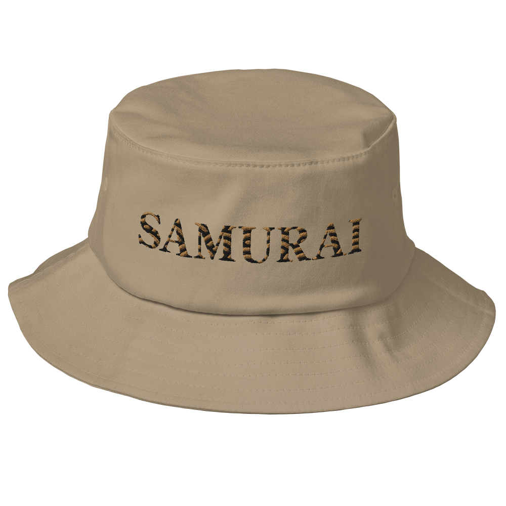 Seigaiha Samurai Old School Bucket Hat