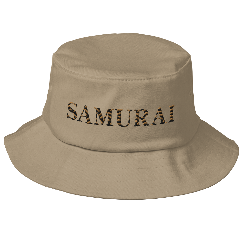 Seigaiha Samurai Old School Bucket Hat - Oni Threads