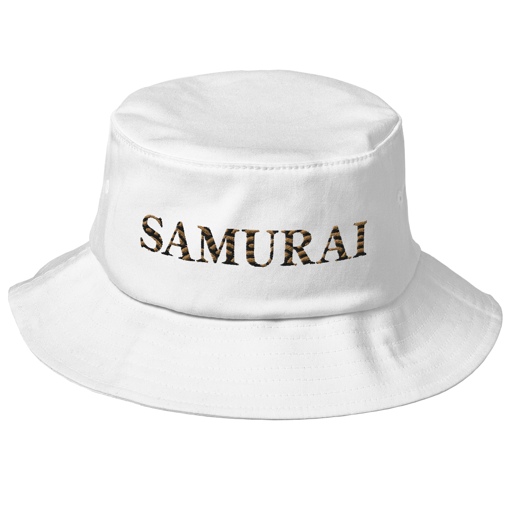 Seigaiha Samurai Old School Bucket Hat