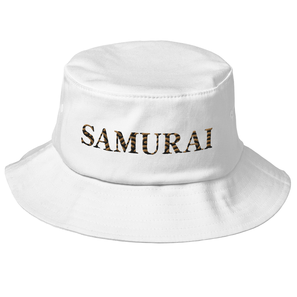 Seigaiha Samurai Old School Bucket Hat - Oni Threads