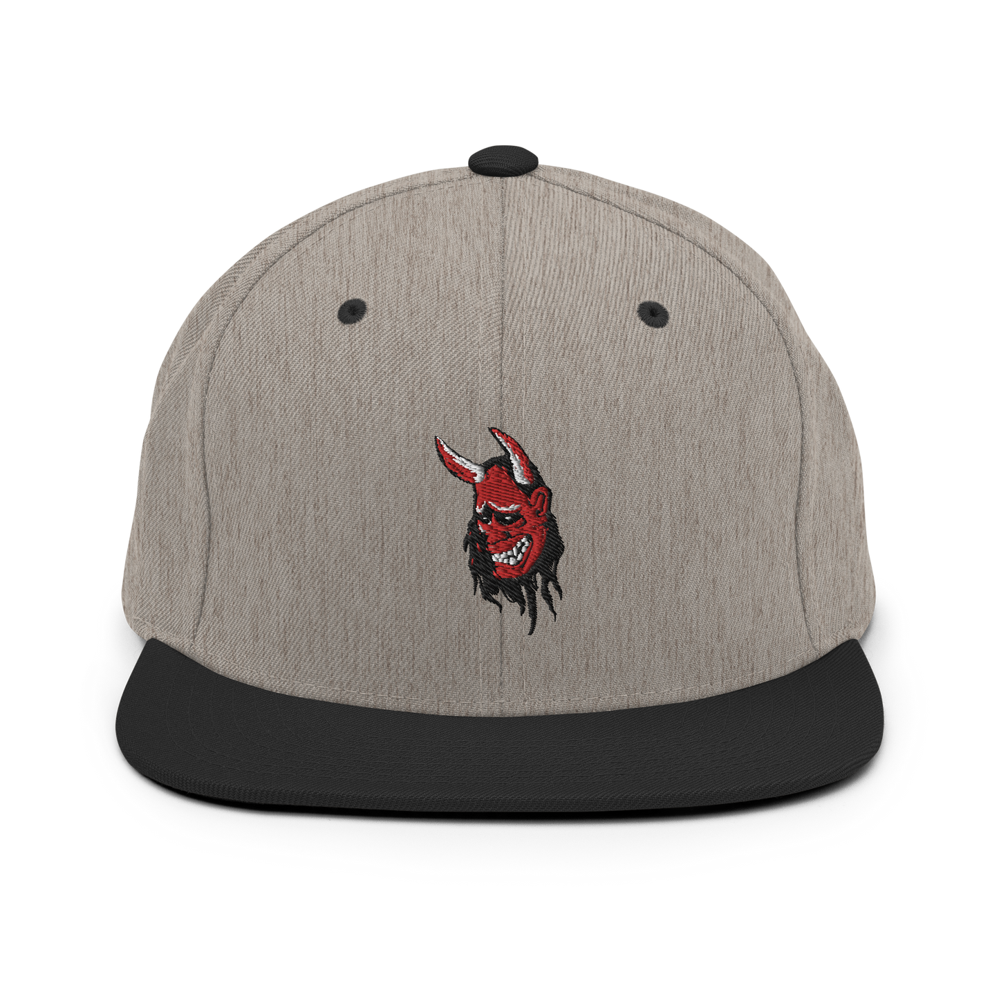 Japanese Demon Oni Mask Snapback Hat - Oni Threads